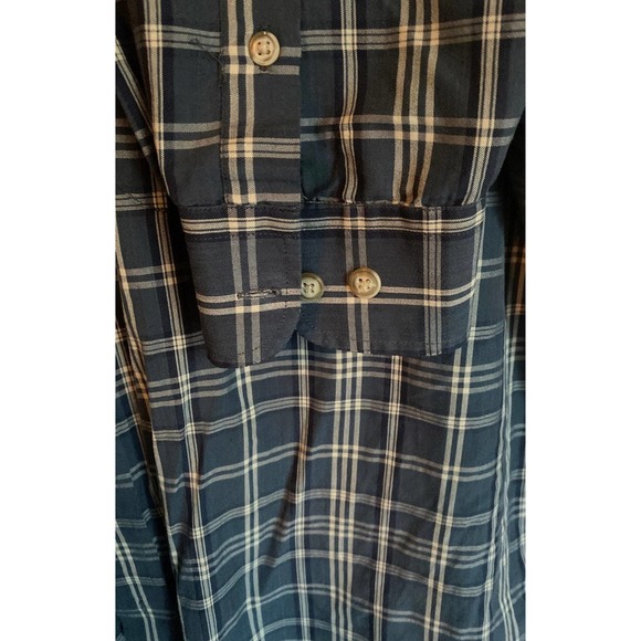 River Trader Men's Button Down Shirt Long Sleeve Blue Green Plaid XL - Picture 3 of 4